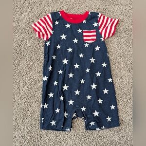 Celebrate Patriotic Baby Romper Size 6-9 Months